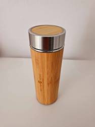 Termos din bambus pentru ceai, 500ml, imprimat - Minunea Naturii