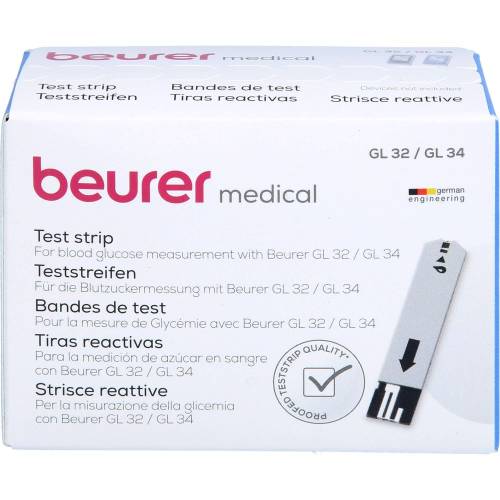 Beurer Gl32/Gl34/Bgl60 Blutzucker-Teststreifen 50 St