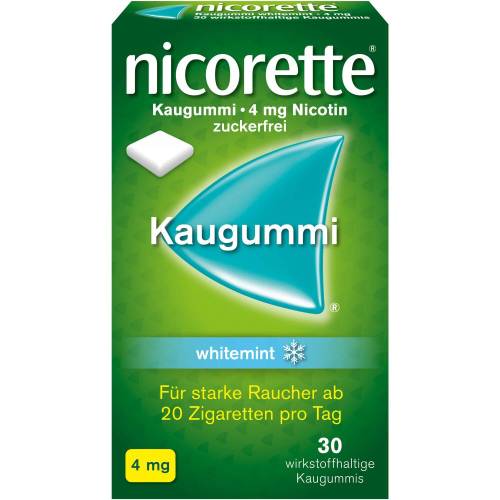Nicorette Kaugummi 4 mg whitemint 30 St