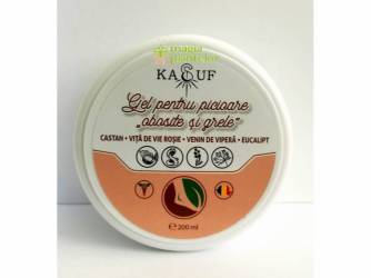 Gel pentru picioare obosite si grele cu extract de castan, venin de vipera, eucalipt, vita de vie rosie, 200 g, Kasuf
