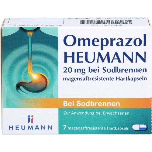 Omeprazol Heumann 20 mg b.Sodbr.magensaftr.Hartk. 7 St