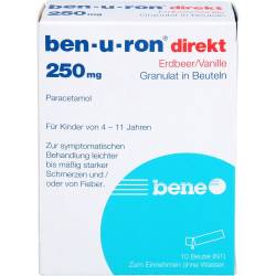 Ben-U-Ron direkt 250 mg Granulat Erdbeer/Vanille 10 St