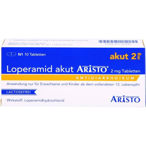 Loperamid akut Aristo 2 mg Tabletten 10 St