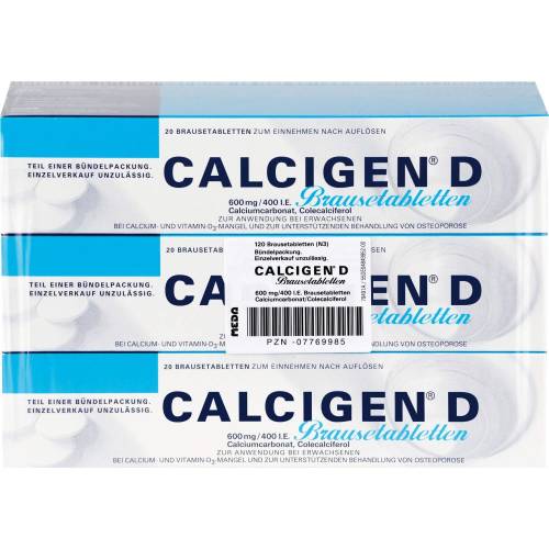 Calcigen D 600 mg/400 I.E. Brausetabletten 120 St