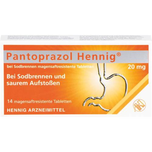 Pantoprazol Hennig b.Sodbrennen 20 mg msr.Tabl. 14 St