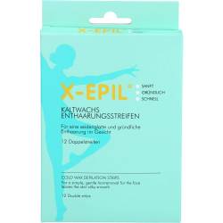 X-Epil Kaltwachsstreifen f.d.Gesicht 12 St