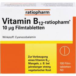 Vitamin B12-Ratiopharm 10 µg Filmtabletten 100 St
