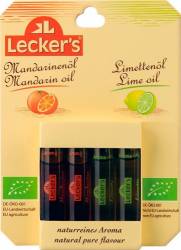 Pachet 2 x Ulei de mandarine si 2 x ulei de limeta, 4 flacoane a 2ml - Lecker's