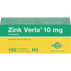 Zink Verla 10 mg Filmtabletten 100 St