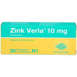Zink Verla 10 mg Filmtabletten 20 St
