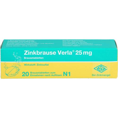 Zinkbrause Verla 25 mg Brausetabletten 20 St