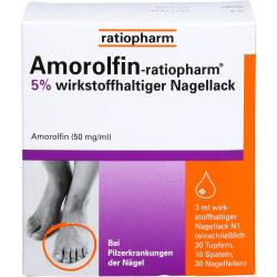Amorolfin-ratiopharm 5% wirkstoffhalt.Nagellack 3 ml