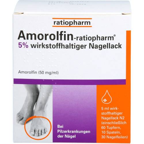 Amorolfin-ratiopharm 5% wirkstoffhalt.Nagellack 5 ml