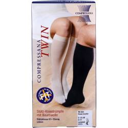 Compressana Twin Kniestrumpf Gr.4 schwarz m.Sp. 2 St