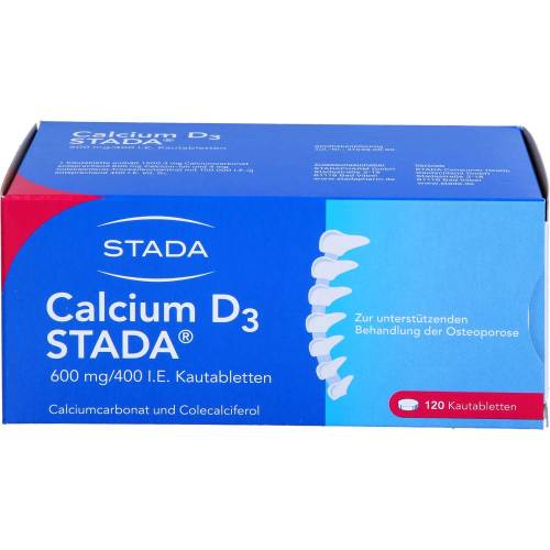 Calcium D3 Stada 600 mg/400 I.E. Kautabletten 120 St