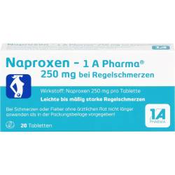 Naproxen-1A Pharma 250 mg b.Regelschmerzen Tabl. 20 St
