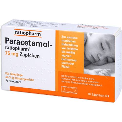 Paracetamol-ratiopharm 75 mg Zäpfchen 10 St