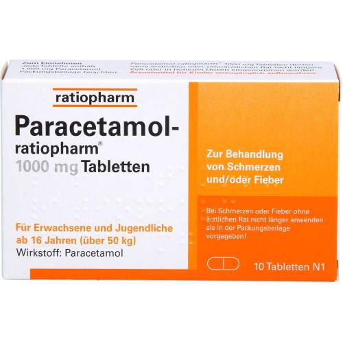 Paracetamol-ratiopharm 1.000 mg Tabletten 10 St