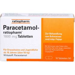 Paracetamol-ratiopharm 1.000 mg Tabletten 10 St