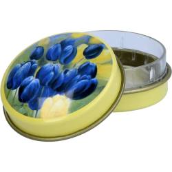 Pillendose rund Blumen Motiv 1 St