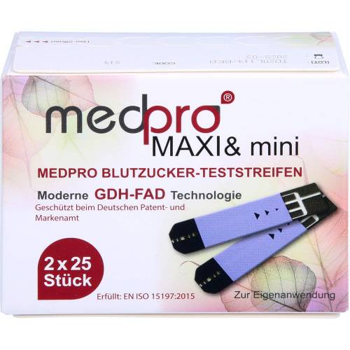 Medpro Maxi & mini Blutzucker-Teststreifen 50 St