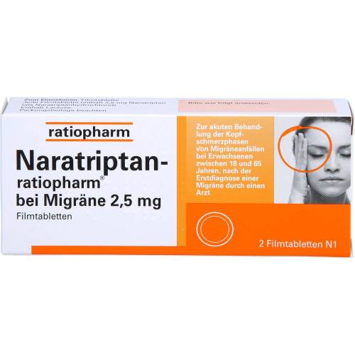 Naratriptan-ratiopharm bei Migräne Filmtabletten 2 St