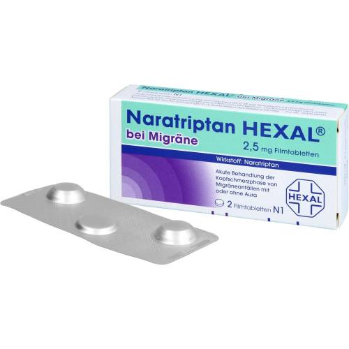 Naratriptan Hexal bei Migräne 2,5 mg Filmtabletten 2 St