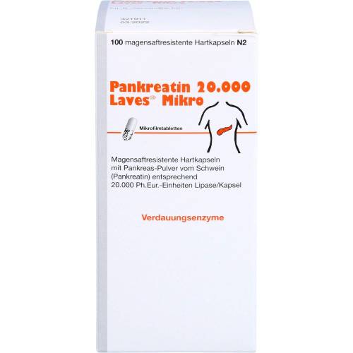 Pankreatin 20.000 Laves Mikro magensaftr.Hartkaps. 100 St
