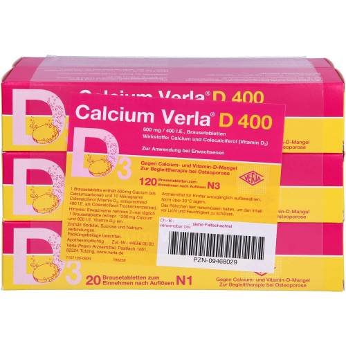 Calcium Verla D 400 Brausetabletten 120 St