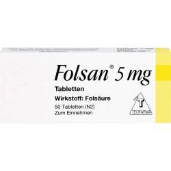 Folsan 5 mg Tabletten 50 St