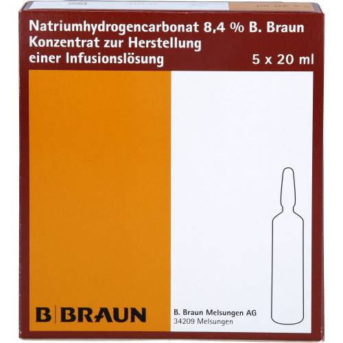 Natriumhydrogencarbonat B.Braun 8,4% Glas 100 ml