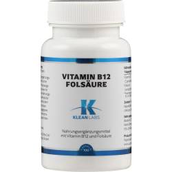 Vitamin B12+Folsäure Klean Labs Kapseln 100 St