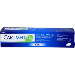 Calcimed D3 600 mg/400 I.E. Brausetabletten 20 St