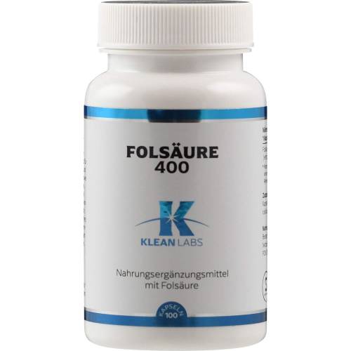 Folsäure 400 µg Klean Labs Kapseln 100 St
