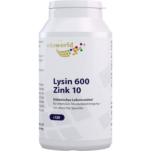 Lysin 600 mg plus Zink 10 mg Kapseln 120 St