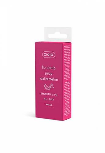 Scrub pentru buze cu pepene, Juicy Watermelon, 12 ml, Ziaja