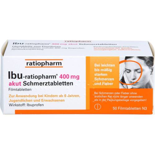 Ibu-Ratiopharm 400 mg akut Schmerztbl.Filmtabl. 50 St