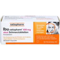 Ibu-Ratiopharm 400 mg akut Schmerztbl.Filmtabl. 50 St