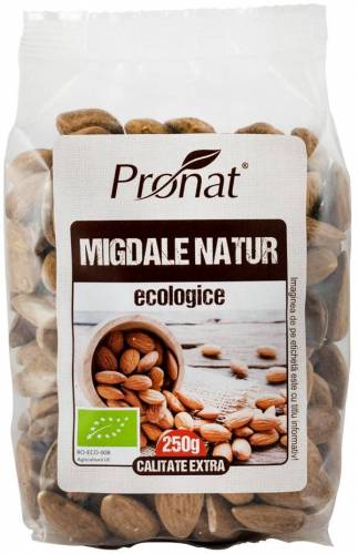 Migdale natur samburi, eco-bio, 250 g, Pronat