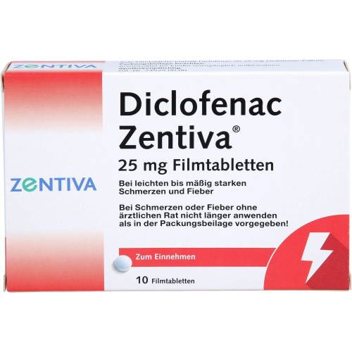 Diclofenac Zentiva 25 mg Filmtabletten 10 St