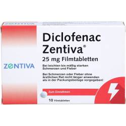 Diclofenac Zentiva 25 mg Filmtabletten 10 St