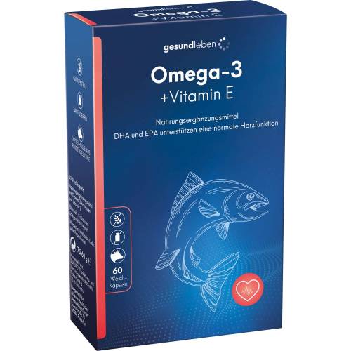 Gesund Leben Omega-3 1.000 mg Kapseln+Vitamin E 60 St