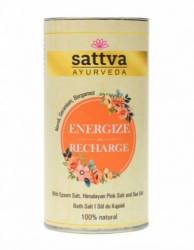 Sare de baie cu sare epsom, sare de mare, sare de Himalaya, Energize & Recharge, 300 g, Sattva