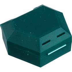 Zahnspangenbox mit Kordel grün mit Glitzer 1 St