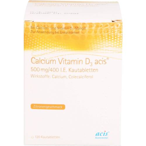 Calcium Vitamin D3 acis 500 mg/400 I.E. Kautabl. 120 St