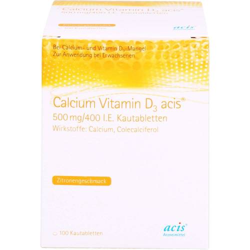 Calcium Vitamin D3 acis 500 mg/400 I.E. Kautabl. 100 St