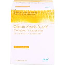 Calcium Vitamin D3 acis 500 mg/400 I.E. Kautabl. 100 St