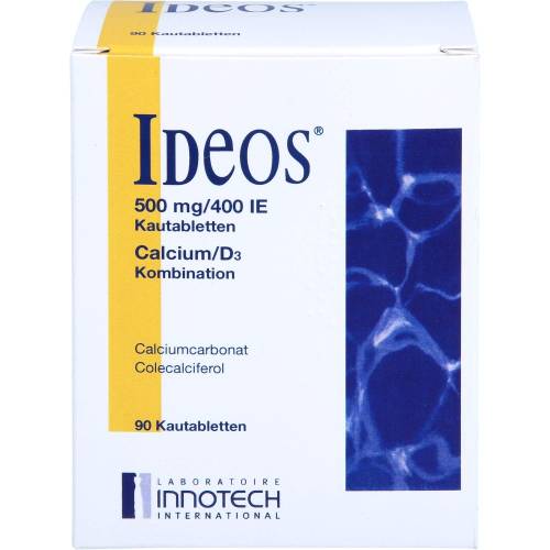 Ideos 500 mg/400 I.E. Kautabletten 90 St