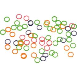 Zahnspangengummis 5/16 med.bunt sort.7,95 mm Latex 100 St