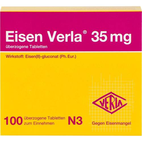 Eisen Verla 35 mg überzogene Tabletten 100 St